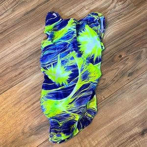 Foxy’s Leotard - green and purple gymnast Leo